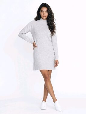 Lululemon light Gray Turtleneck Sweater Dress - Women's